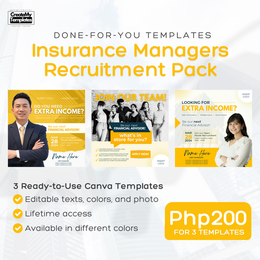 Insurance Managers Recruitment Pack - Yellow Orange