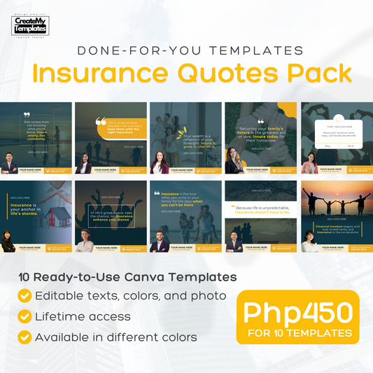 Insurance Quotes Pack - Yellow Orange