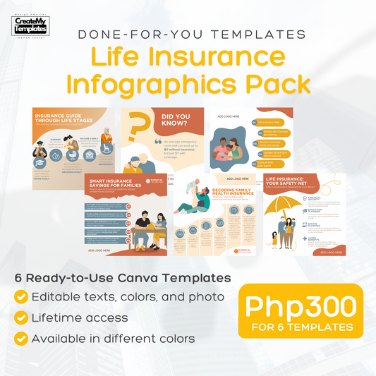 Life Insurance Infographics Pack - Yellow Orange