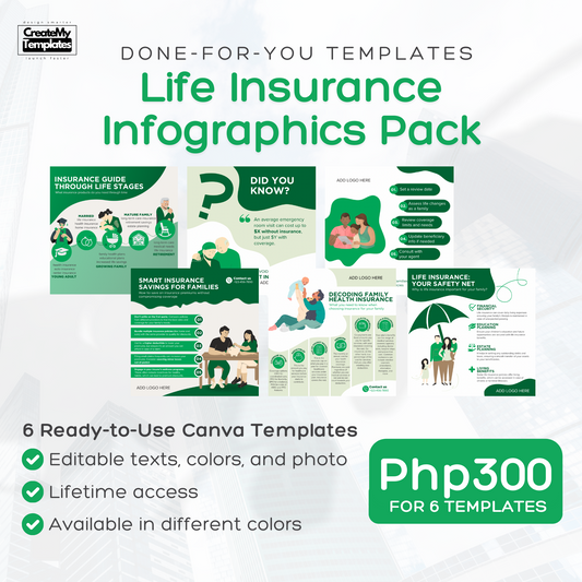 Life Insurance Infographics Pack - Green