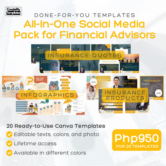 All-in-One Financial Advisor Templates - Yellow Orange