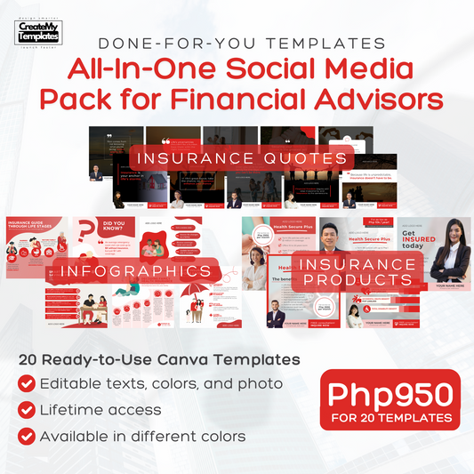 All-in-One Financial Advisor Templates - Red