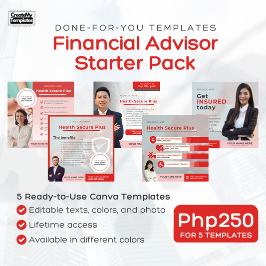 Financial Advisor Templates Starter Pack - Red