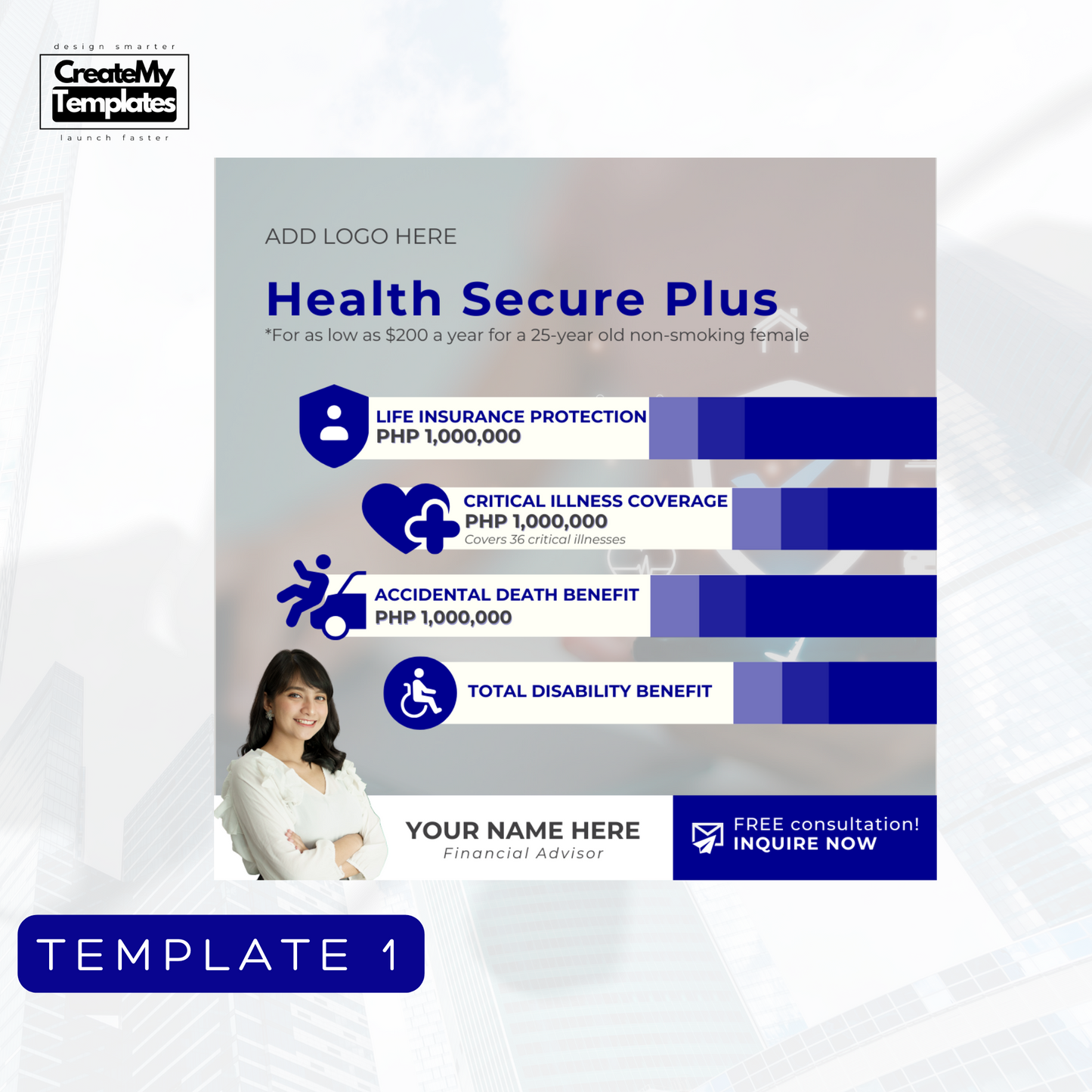 Financial Advisor Templates Starter Pack - Dark Blue