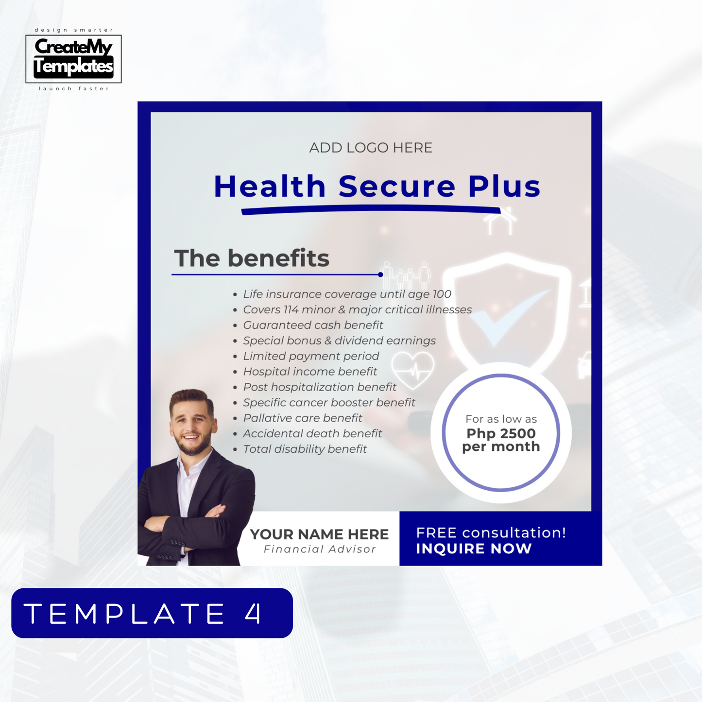 Financial Advisor Templates Starter Pack - Dark Blue