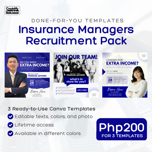 Insurance Managers Recruitment Pack - Dark Blue