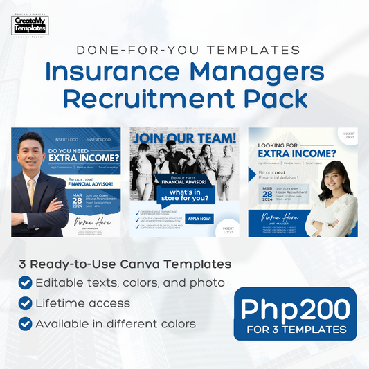 Insurance Managers Recruitment Pack - Light Blue